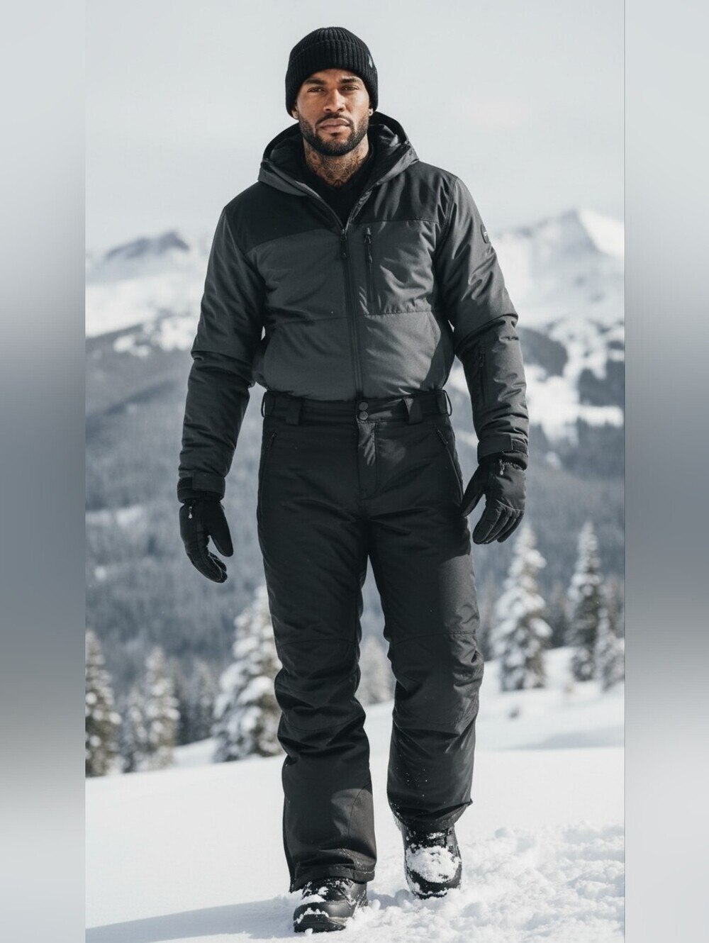 Black Dot Pacific Trail Men's Insulated Snow Ski Pants Black Size L"
